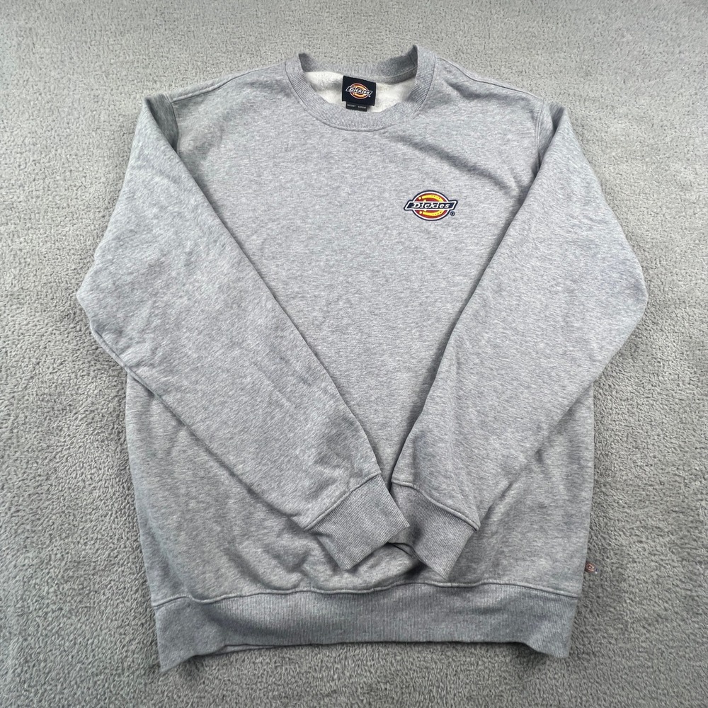 Dickies‎ Mens Crewneck Sweatshirt Medium Heather Gray Pullover Skater Rave Y2K